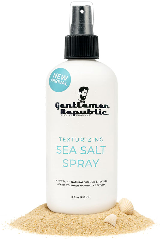 Gentlemen Republic Sea Salt Spray 8 oz – Texturizing Hair Spray for Men & Women with Dead Sea Salt, Vitamin E & Kelp – Adds Volume & Lightweight Hold
