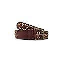Free People Women's WTF Sola Stud Belt, Cognac, S/M