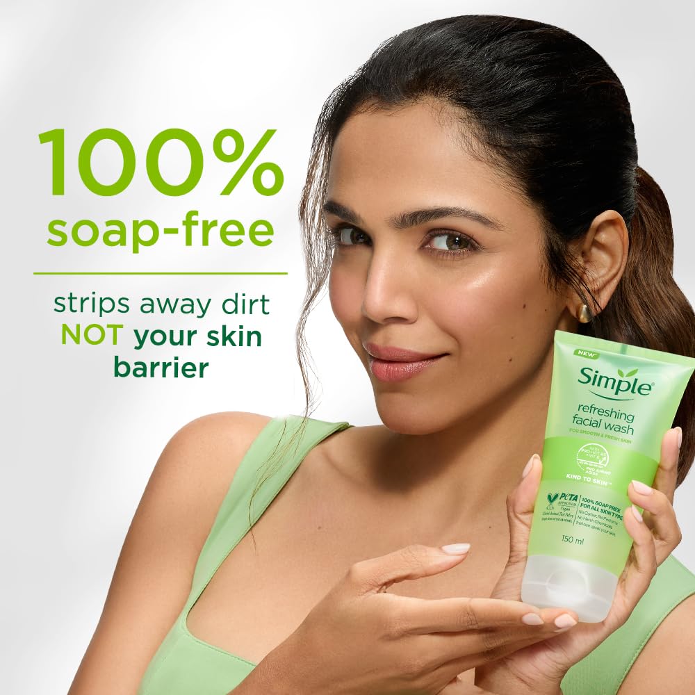 Simple Kind to Skin Refreshing Facial Wash Gel ,150 ml (5 Ounce)