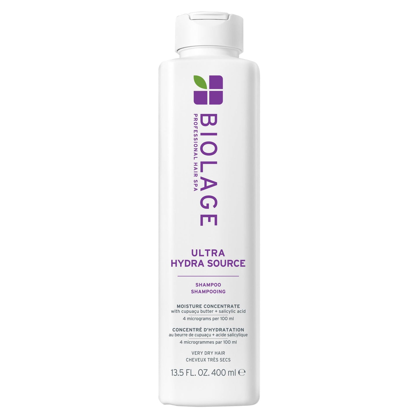 Biolage Ultra Hydra Source Shampoo – Deep Moisture & Hydration for Very Dry, Thick Hair, Tames Frizz, with Cupuaçu Butter & Salicylic Acid, 13.5 Fl Oz