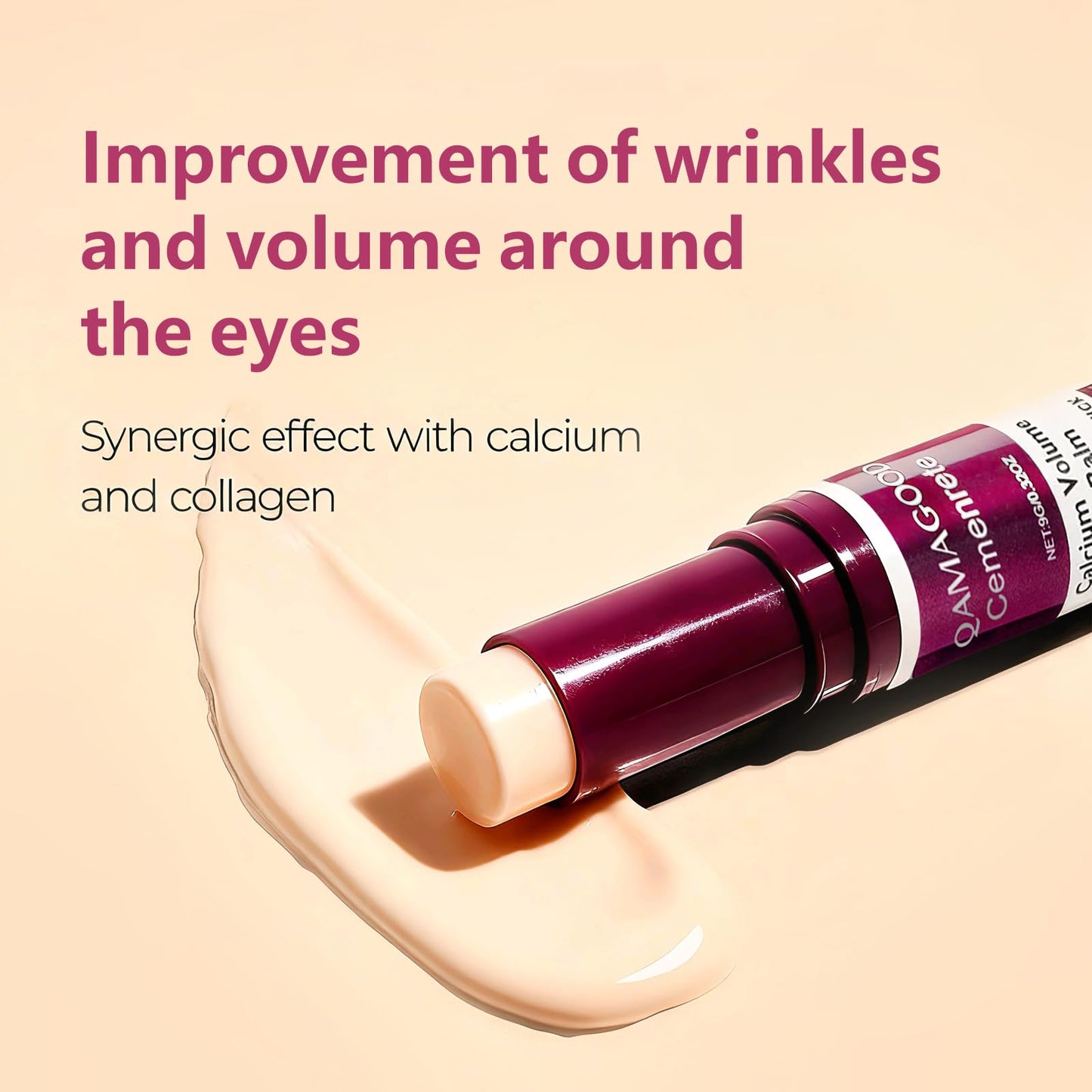 Qamagood Cemenrete Calcium Multi Balm Stick – Anti-Aging, Wrinkle & Sagging Repair, Collagen & Vitamin E Moisturizing Cream, 1PC