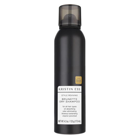 Kristin Ess Brunette Dry Shampoo for Dark & Brown Hair – Oil Absorbing Powder Spray with Vitamin C, Time-Saving, Vegan, 4 fl oz
