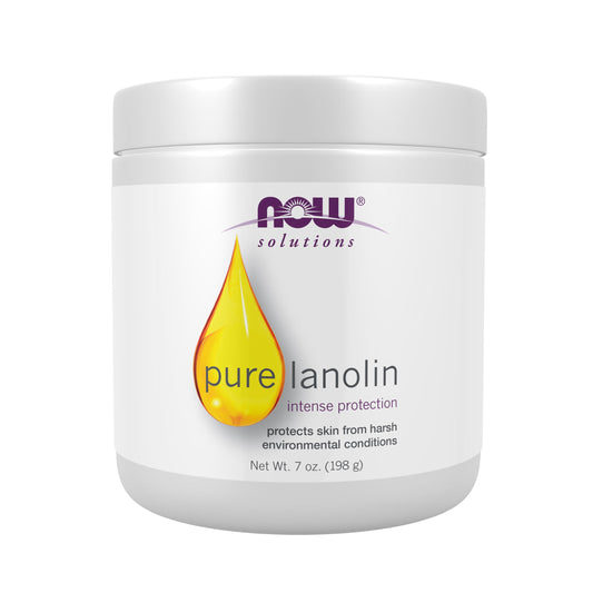 NOW Solutions, Pure Lanolin, Wind and Harsh Environment Skin Protectant, Thick Jelly, For Rough Dry Skin, 7-Ounce