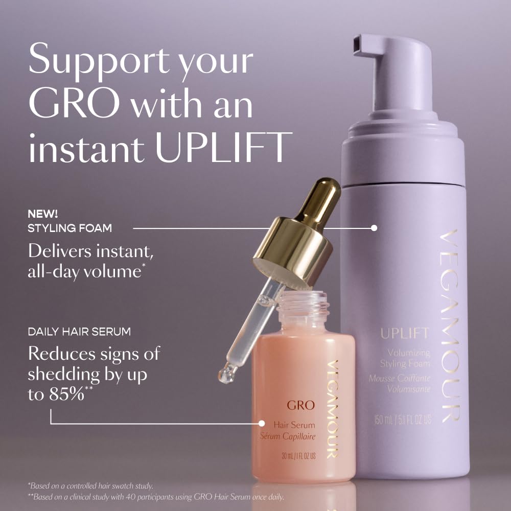 UPLIFT Volumizing Styling Foam, For fine, flat & thinning hair, Provides Volume & Resists Humidity, Non Sticky Formula, Bouncy Soft Hair