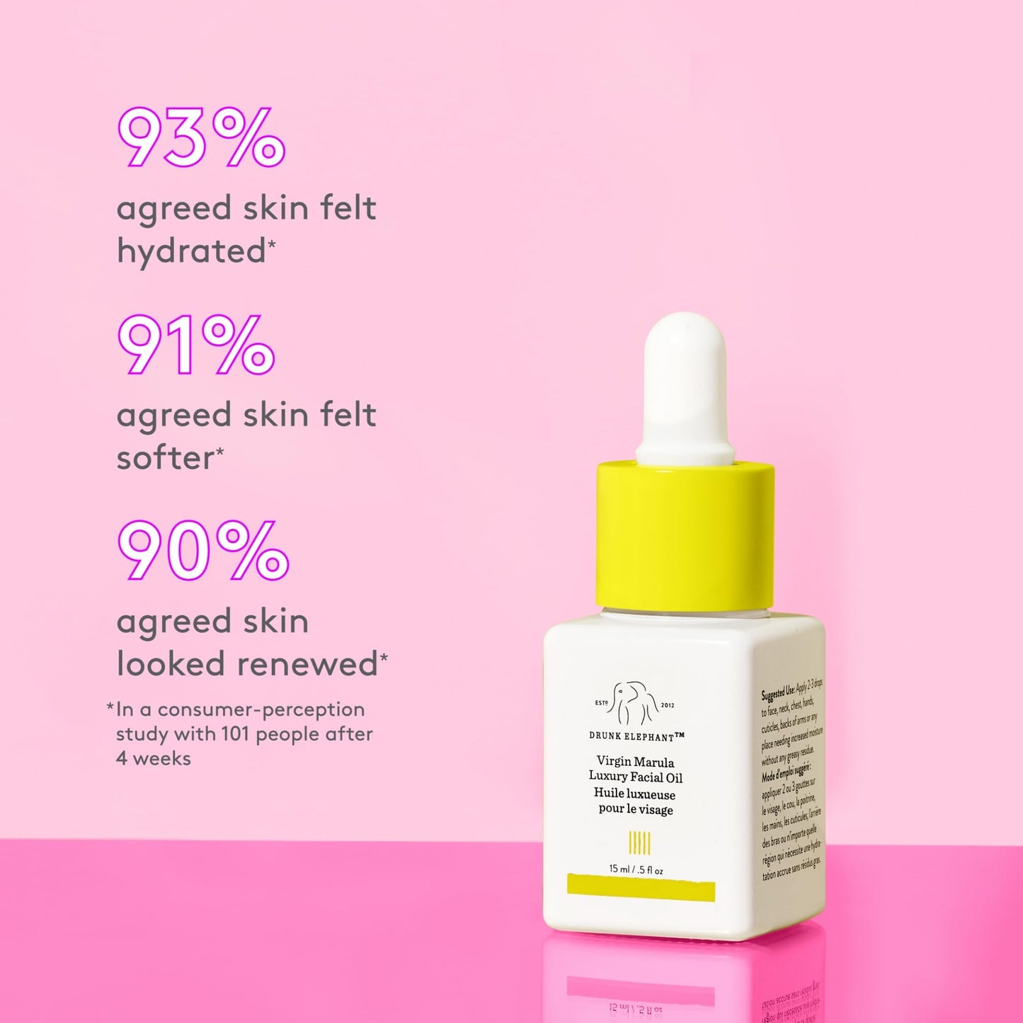 Drunk Elephant Virgin Marula Luxury Facial Oil 15ml/.5oz – Clean, Cruelty-Free Skincare, Dermatologist-Tested, No Silicones or Fragrance