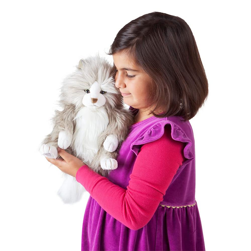 Folkmanis Fluffy Cat Hand Puppet, Multi-Colored (2566)