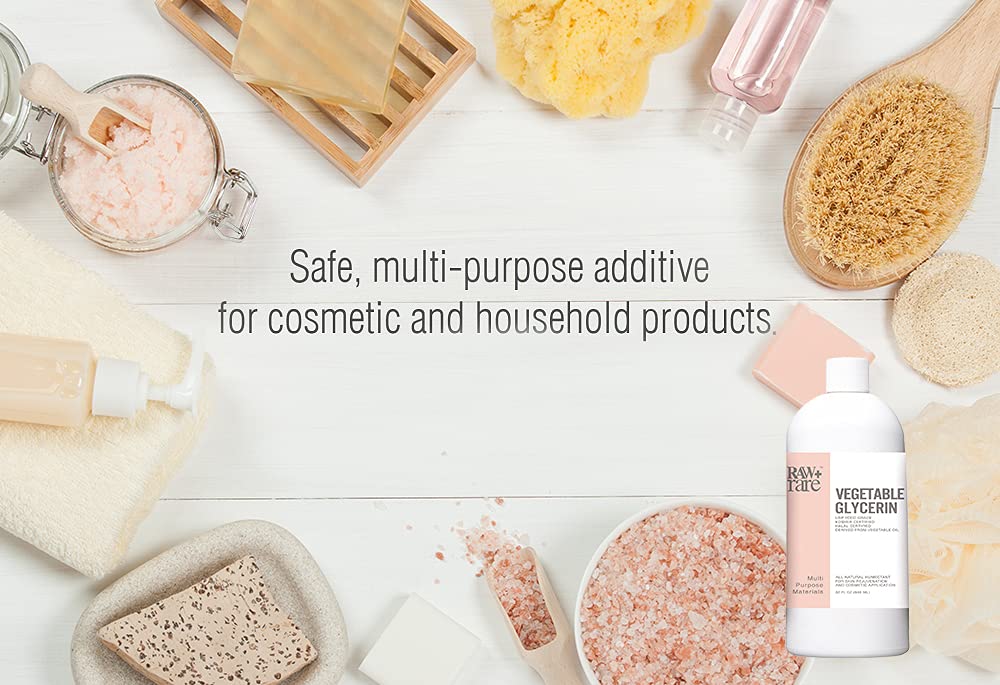 Raw Plus Rare Vegetable Glycerin Quart (32 fl. oz.) – Pure USP Food & Cosmetic Grade, Skin, Hair, Soap, Crafts, Kosher & Halal