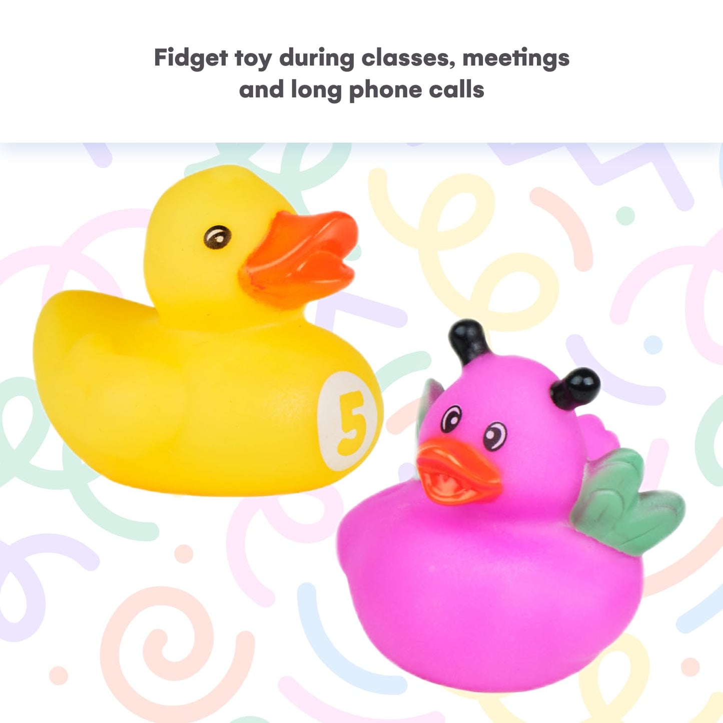Kicko 2 inches Assorted Rubber Ducks in Bulk - 25 Pack - Ducking Jeeps for Kids