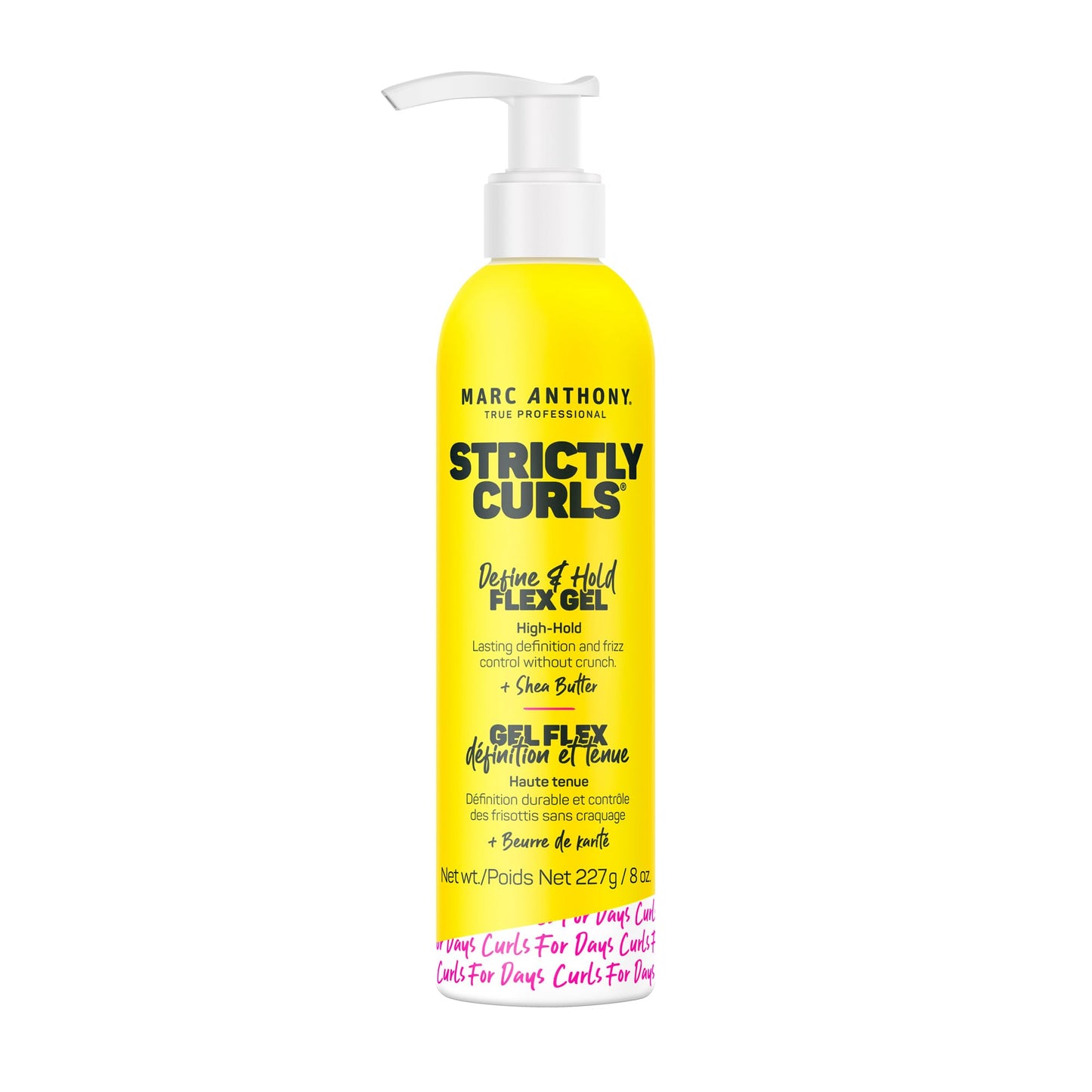 Marc Anthony Strictly Curls Define & Hold Flex Gel – High Hold Styling Gel for Medium to Coarse Curls, Frizz Control & Shine with Shea Butter