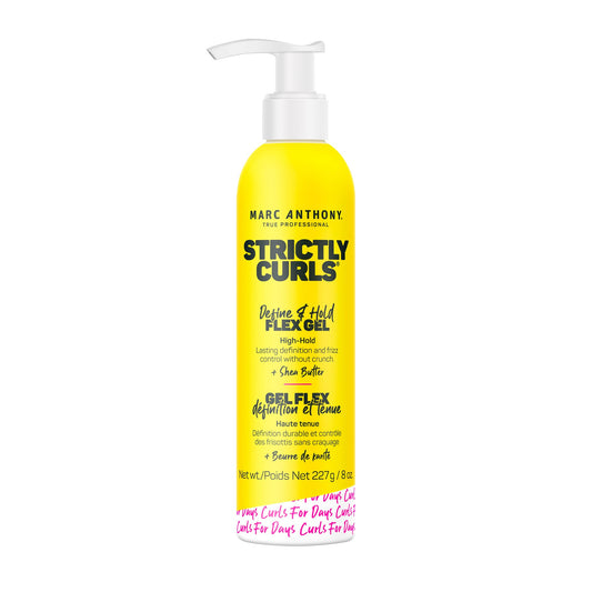 Marc Anthony Strictly Curls Define & Hold Flex Gel – High Hold Styling Gel for Medium to Coarse Curls, Frizz Control & Shine with Shea Butter