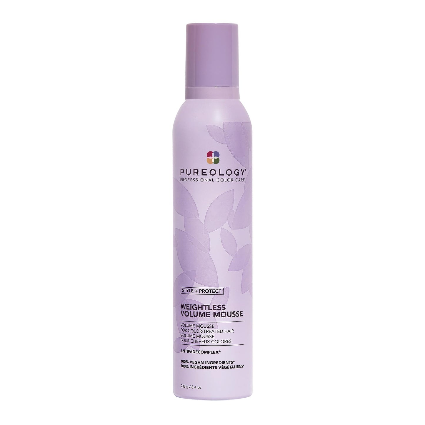 Pureology Style + Protect Weightless Volume Mousse 8.4 Oz | Lightweight Volumizing Mousse for Fine, Color-Treated Hair | Sulfate-Free & Vegan