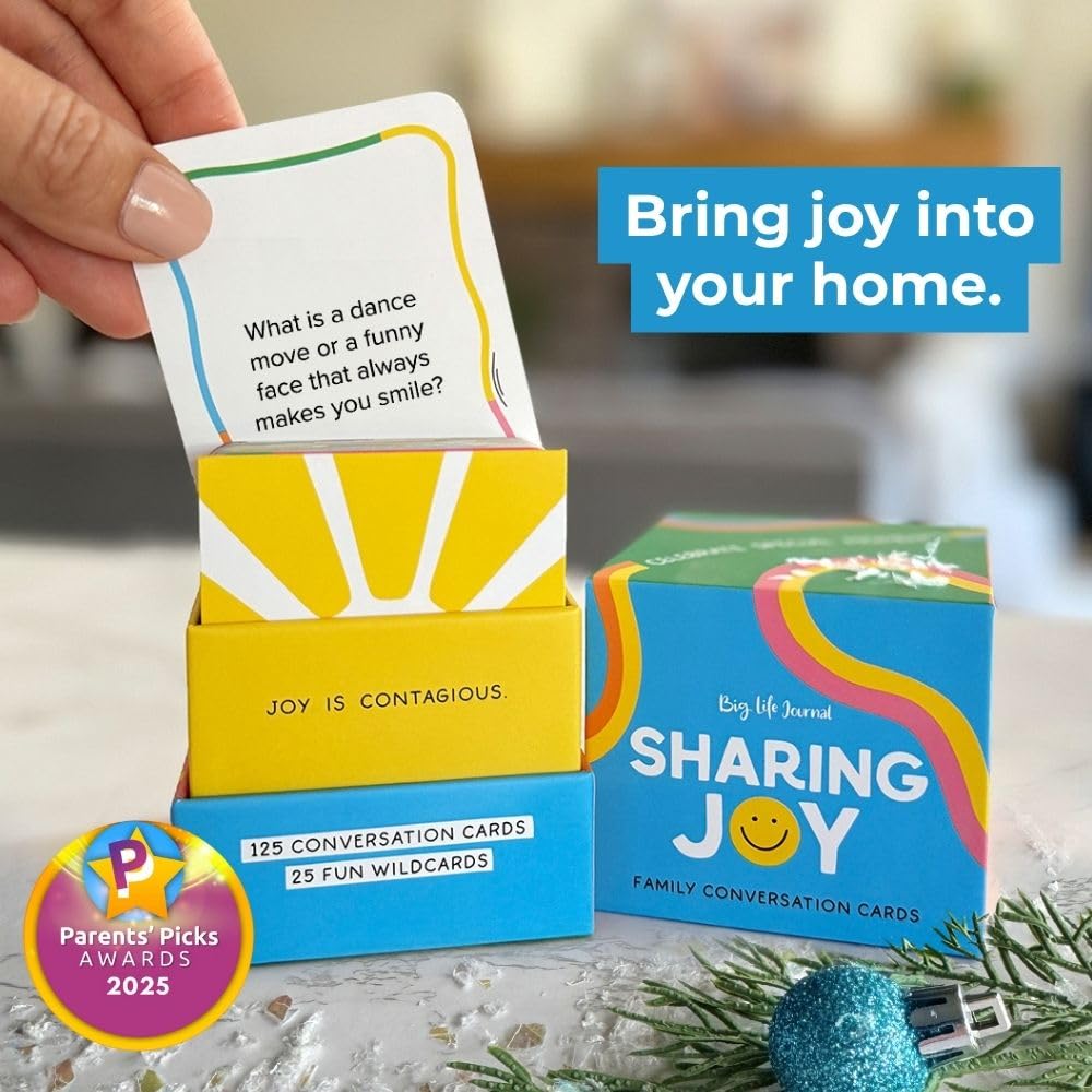 Big Life Journal Sharing Joy Family Cards - 150 Conversation Prompts to Connect, Spark Meaningful Talks, and Bring Families Closer Together