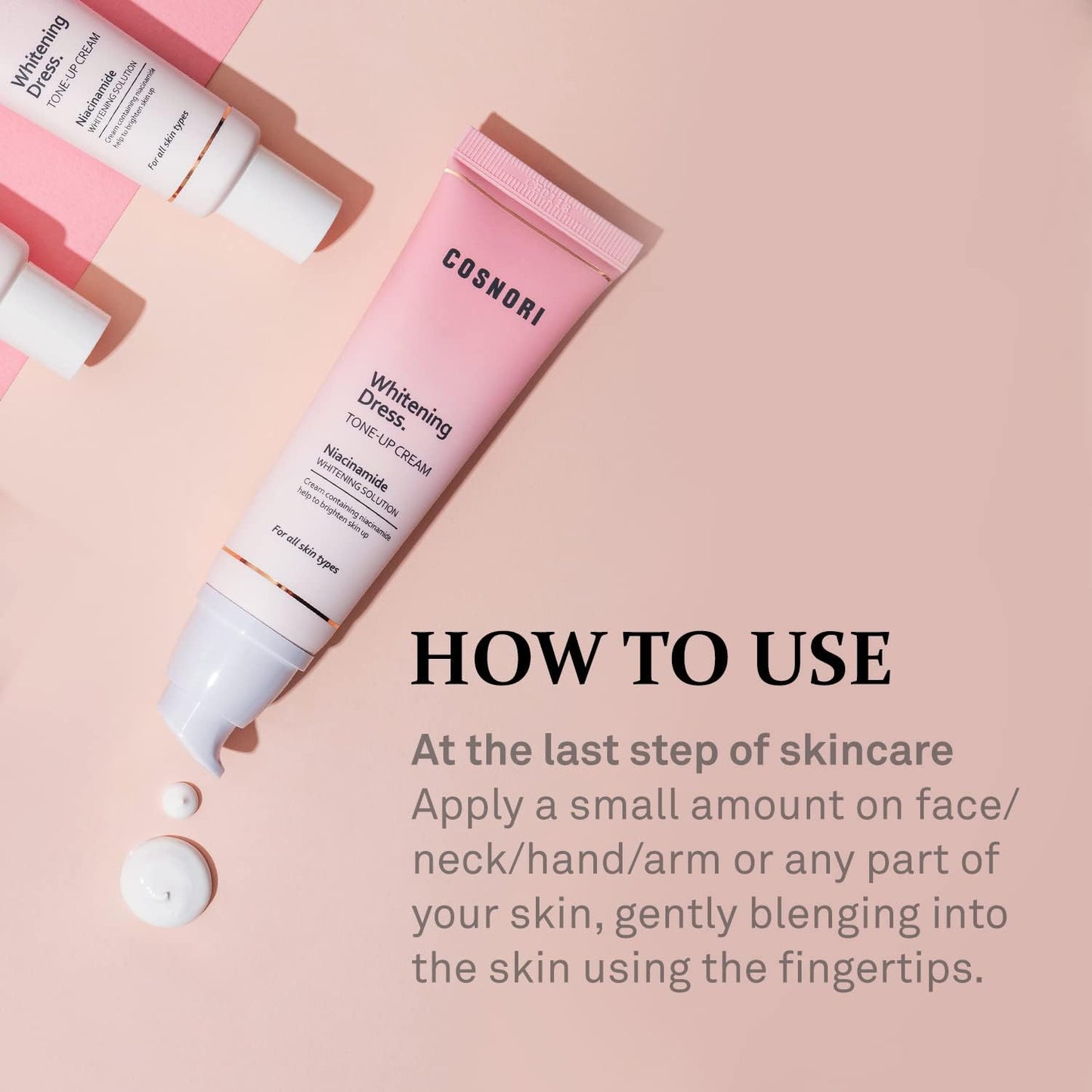 COSNORI W. Dress Tone-Up Cream – Quick Skin Tone Balancer, Evens Complexion, Natural No-Makeup Look, Hydrating & Sebum Control, 1.7 fl. oz