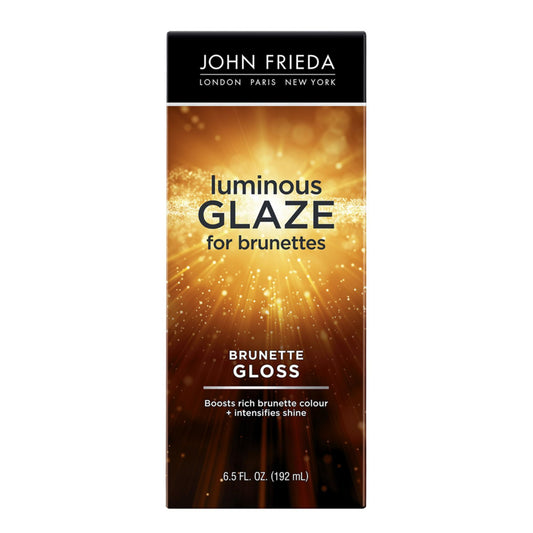 John Frieda Brilliant Brunette Luminous Glaze 6.5 Oz – Hair Gloss for Brunettes, Enhances Color, Boosts Shine & Repairs Damaged Hair