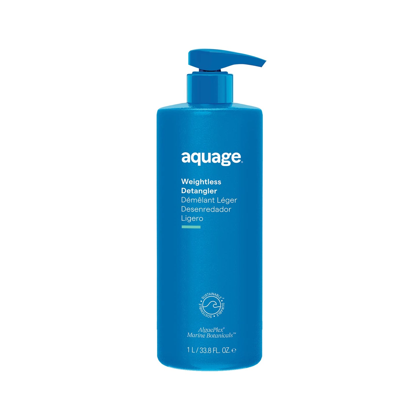 AQUAGE Weightless Detangler, Ultra-Light Conditioner, Hydrates and Restores Moisture Without Weighing Hair Down, Eliminates Tangles, 33.8 oz