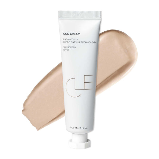 CLE Cosmetics CCC Cream SPF 50 (Warm Light 103) – Lightweight Hydrating Color Correcting Foundation, BB & CC Hybrid, Light-Medium Coverage, 1 fl oz