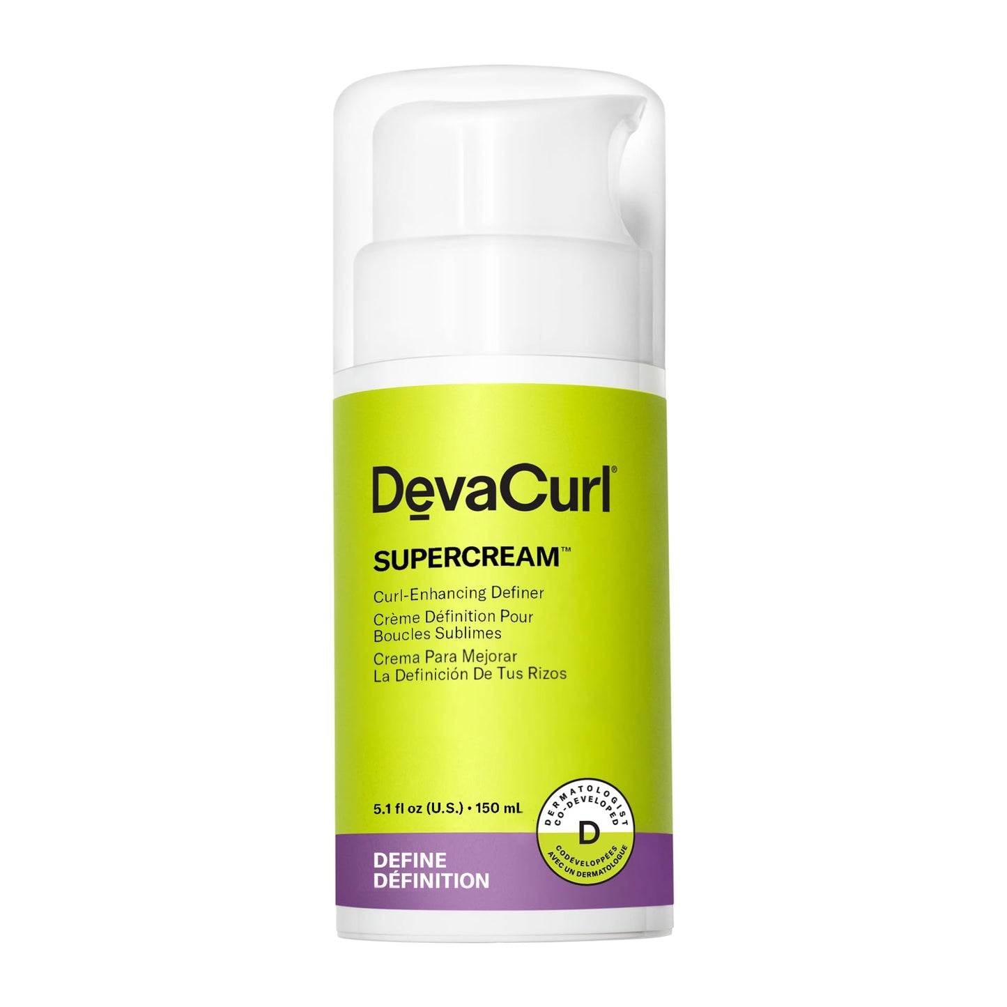 DevaCurl SuperCream Rich Curl-Enhancing Definer, Warm Coconut, 5.1 fl. oz.