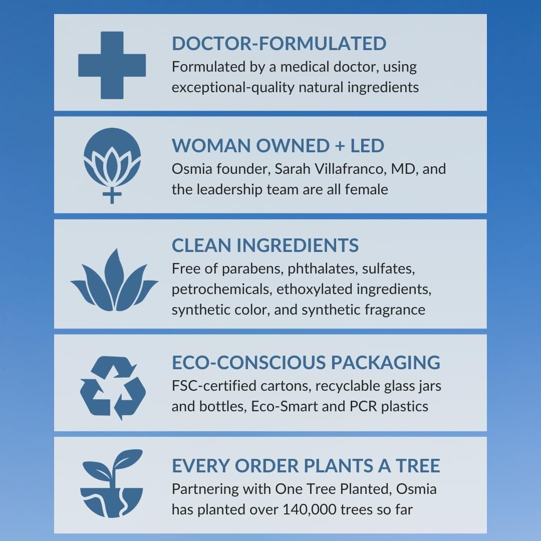 Osmia Skincare Natural Black Clay Facial Soap Bar – Dead Sea Mud, Jojoba, Mango Butter & Coconut Milk, Nourishing Clean Beauty, 2.25 oz