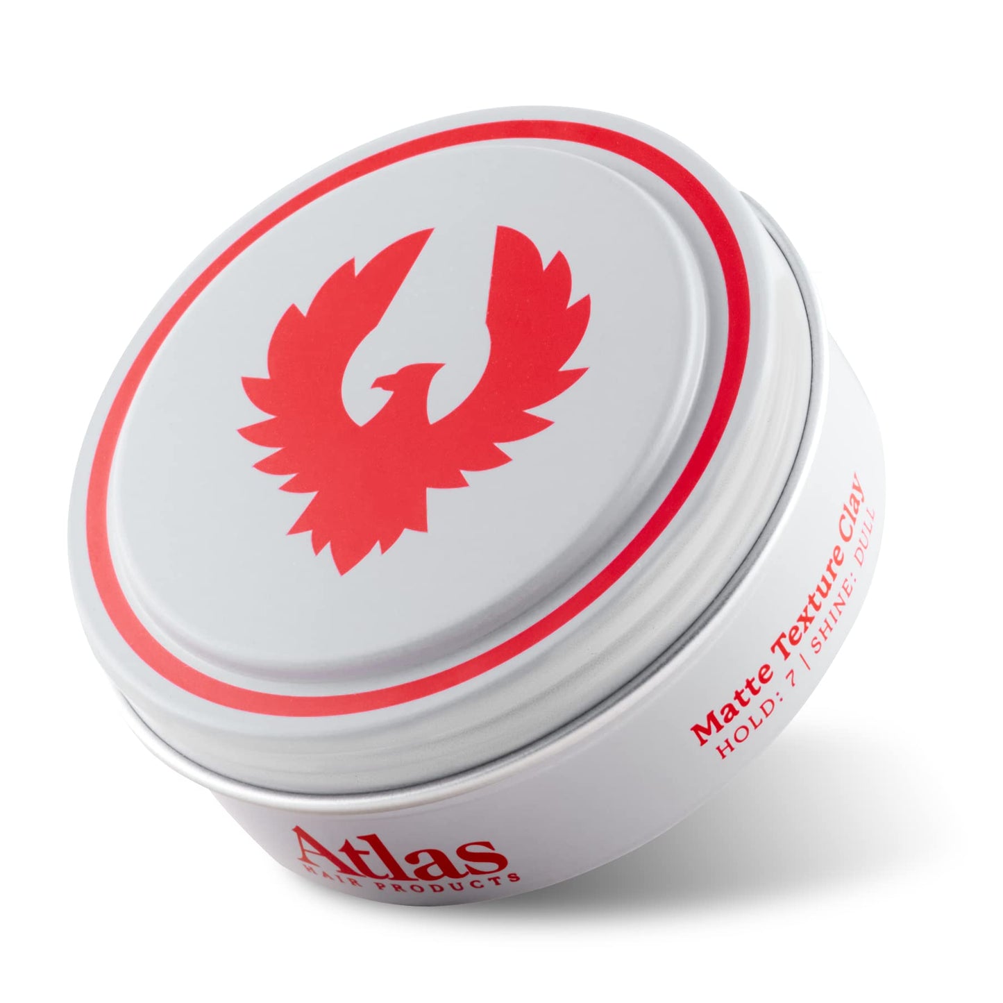 Atlas Matte Texture Clay 2.4 Oz | No Shine, Ultra Lightweight Hair Clay | Medium-Firm Hold, Thickening & Texturizing Styler for Men & Women