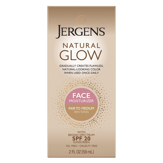 Jergens Natural Glow Daily Facial Moisturizer, Fair to Med 2 fl oz (59 ml)