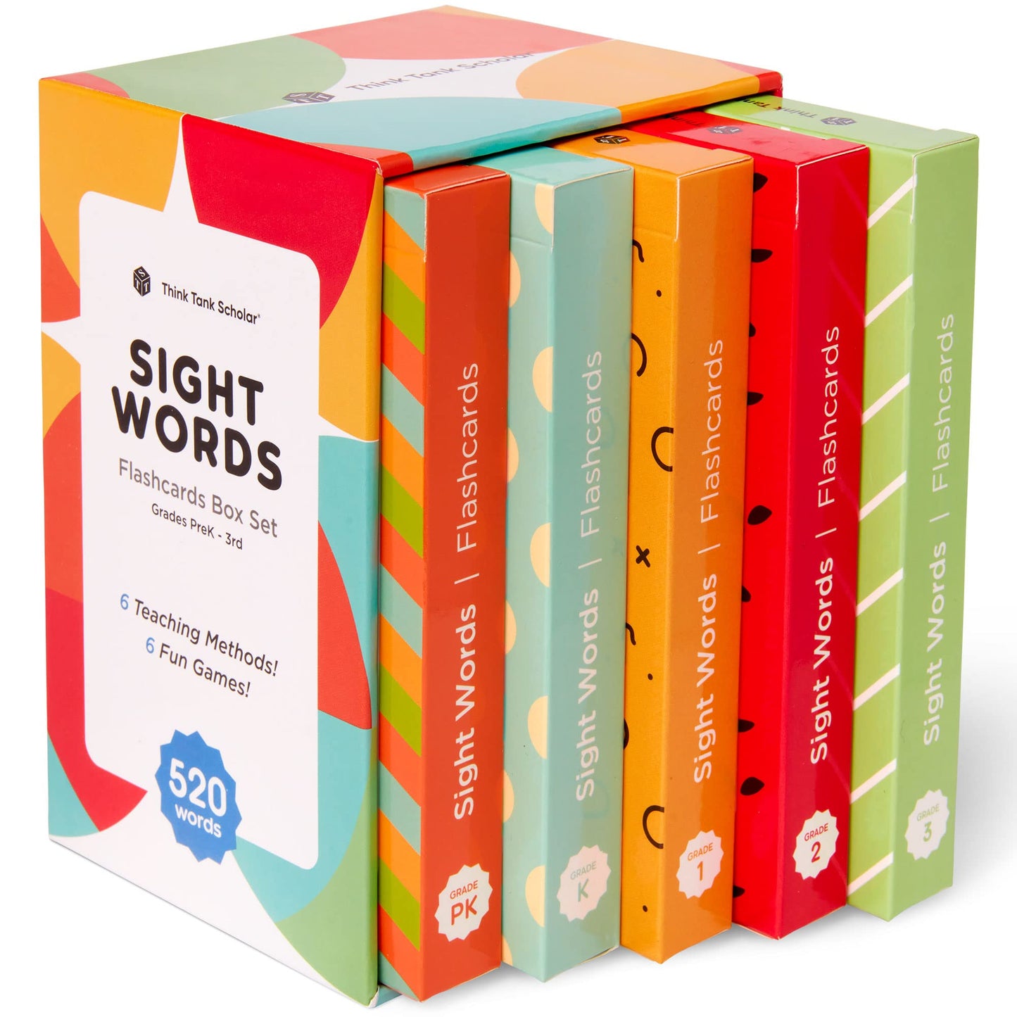 Think Tank Scholar Sight Words Flash Cards – 520 Dolch & Fry Words for Kids 3–9 – Award-Winning Reading Tool for Preschool to 3rd Grade