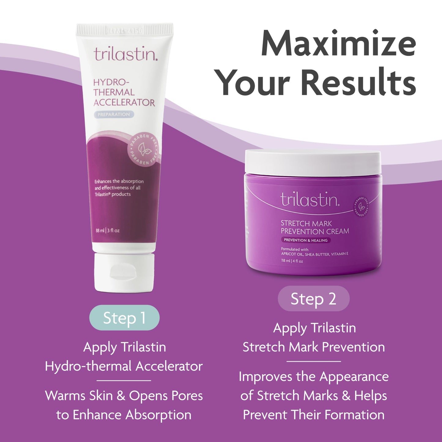 TriLASTIN Stretch Mark Cream for Pregnancy, 4 fl oz – Citrus Scent, Pregnancy Belly & Stretch Mark Prevention, Paraben-Free