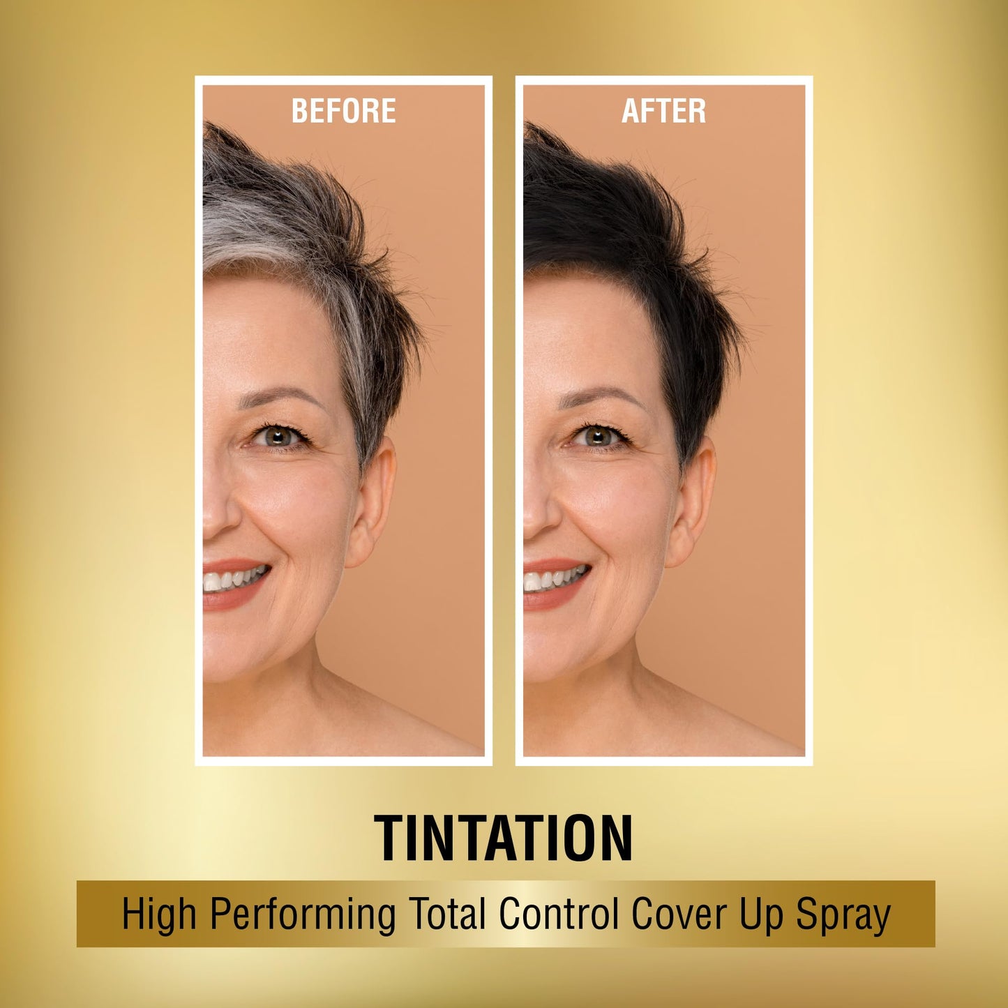 Red by Kiss Tintation Temporary Hair Color Spray Black 2.82oz | Instant Gray Root Touch-Up | Water-Resistant, Smudge-Proof, Quick-Dry, Easy Wash Out