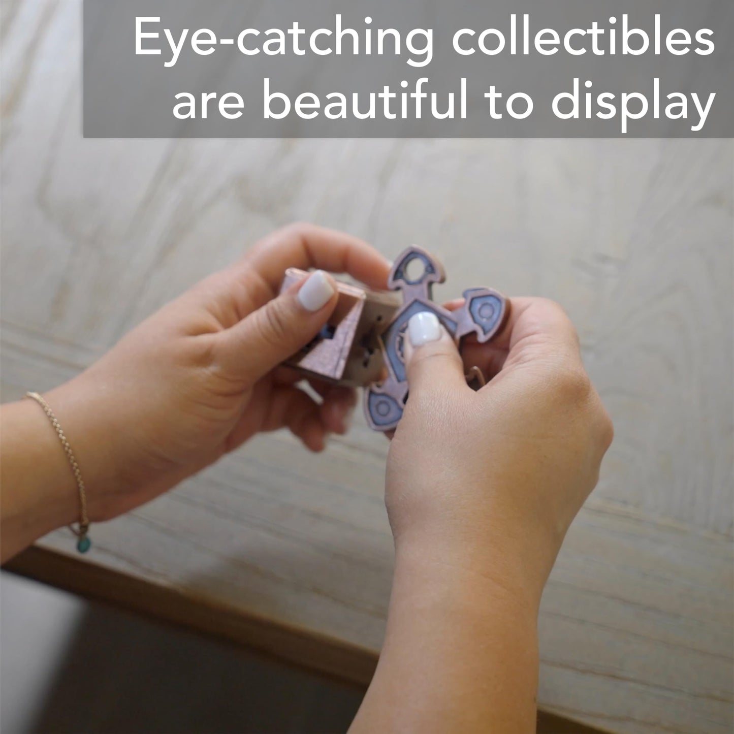 BePuzzled | Hourglass Hanayama Metal Brainteaser Puzzle Mensa Rated Level 6, for Ages 12 and Up