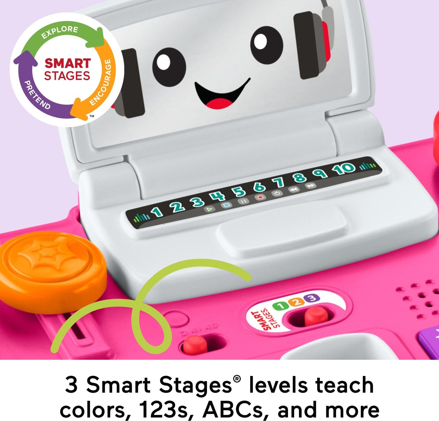 Fisher-Price Baby & Toddler Toy Laugh & Learn DJ Table Musical Activity for Educational Play, Pink Infants Ages 6+ Months