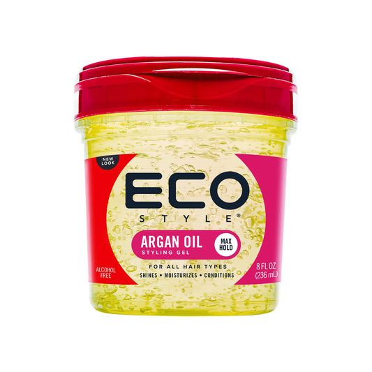 Eco Style Moroccan Argan Oil Styling Gel 8oz – Nourishes & Repairs Hair, Adds Shine, Tames Frizz, Promotes Healthy Hair & Provides Maximum Hold