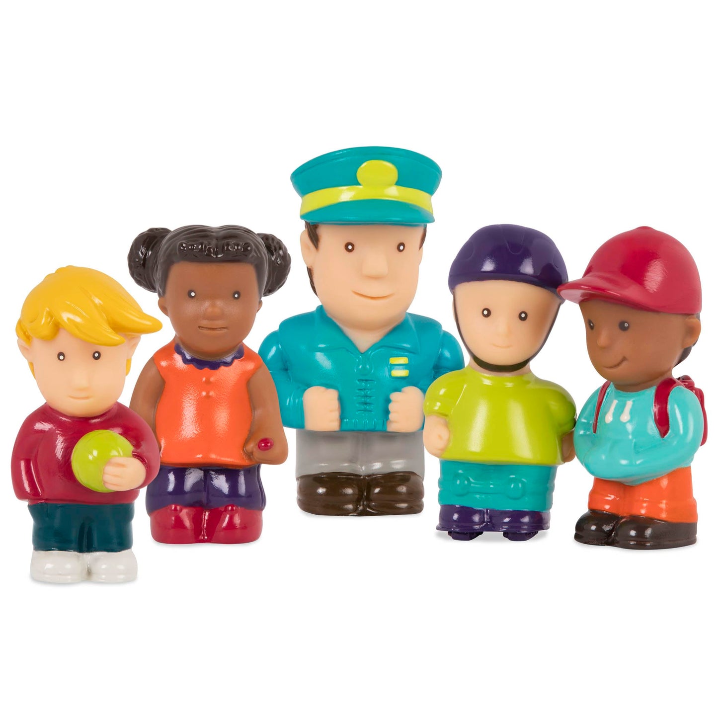 Battat – Light – Up Yellow Bus – 5 Toy Figures – Realistic Sounds – Folding Stop Sign – 18+ Months – Light & Sound School Bus