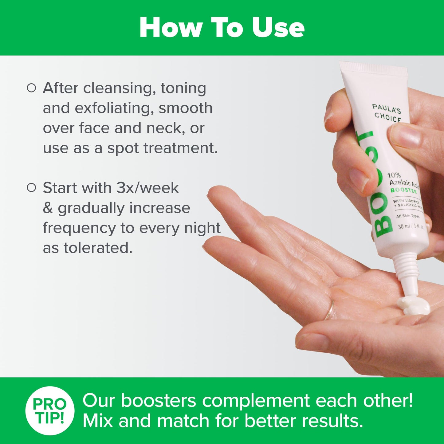 Paula's Choice BOOST 10% Azelaic Acid Booster Cream Gel Face Serum with Salicylic Acid, Oil-Free Skin Brightening Serum for Face, Fragrance-Free, 1oz