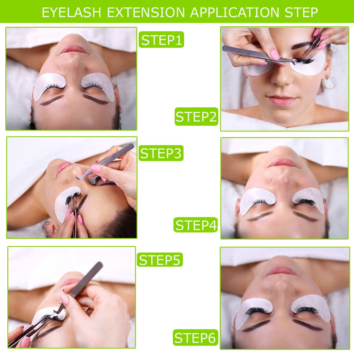 Qleng Eye Pads Lash Extensions Kit, 110 Pairs Hydrogel Patch Gel Pad Beauty Makeup Tool for Under Eyes Eyelash Extension