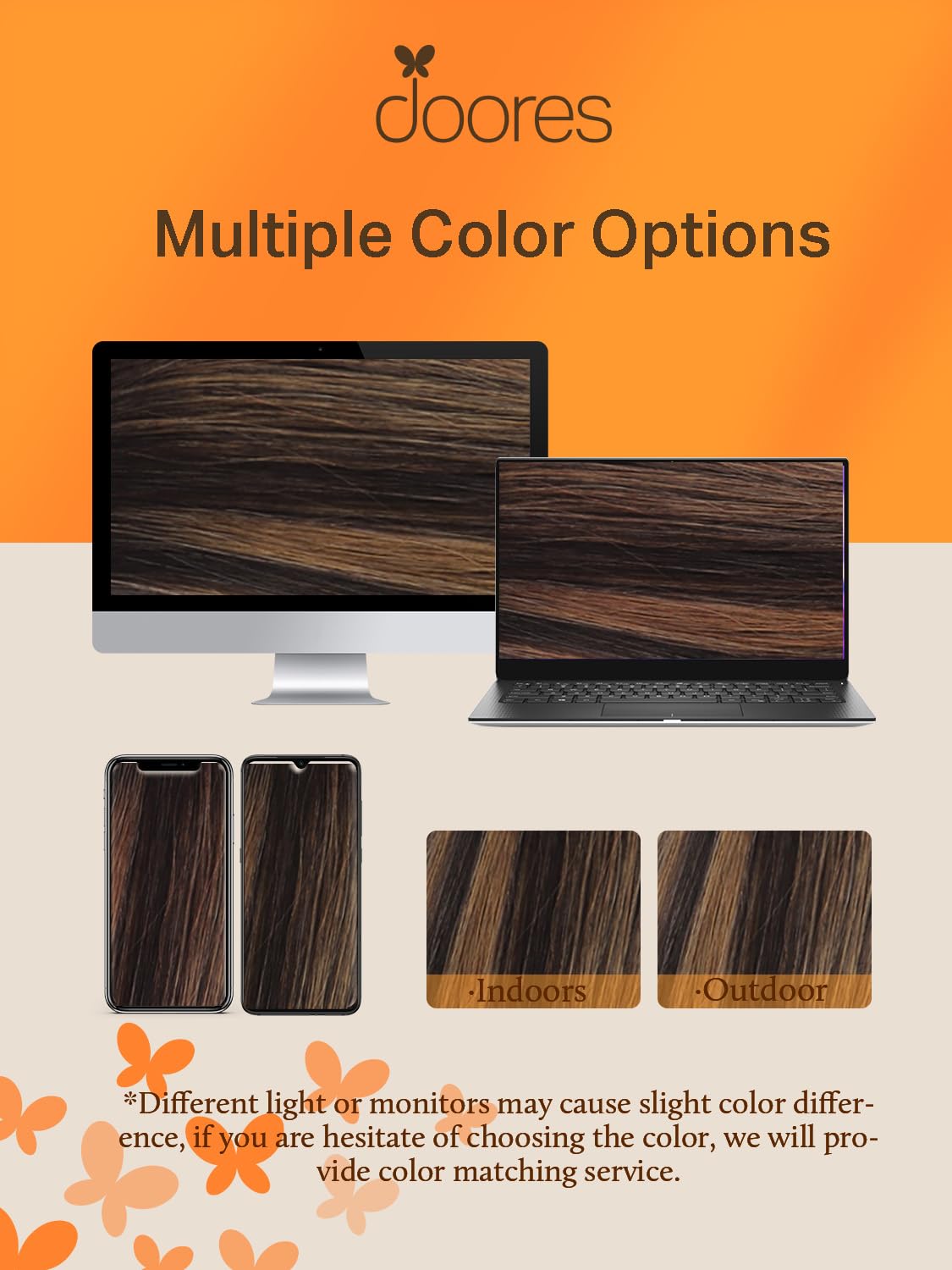 DOORES Tape in Human Hair Extensions - Balayage Dark Brown to Chestnut Brown, 18 Inch, 50g 20pcs, Remy Straight Hair Skin Weft Natural Look