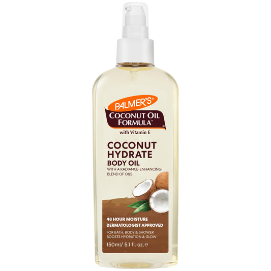 Palmer's Coconut Oil Formula Body Oil, Body Moisturizer with Green Coffee Extract, Bath Oil for Dry Skin, 5.1 Ounces (Spray Cap)