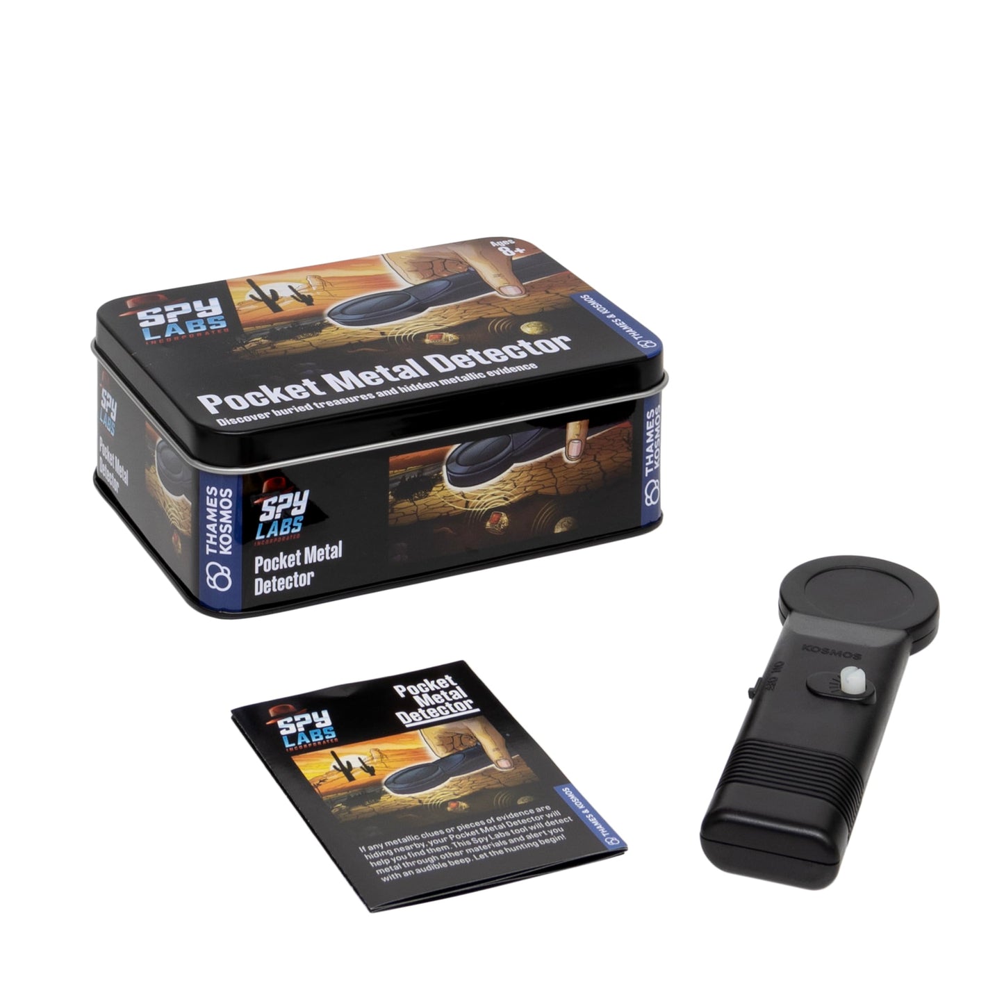 Thames & Kosmos Spy Labs Pocket Metal Detector – Detect Metallic Evidence | Detective Gear & Tools for Young Investigators