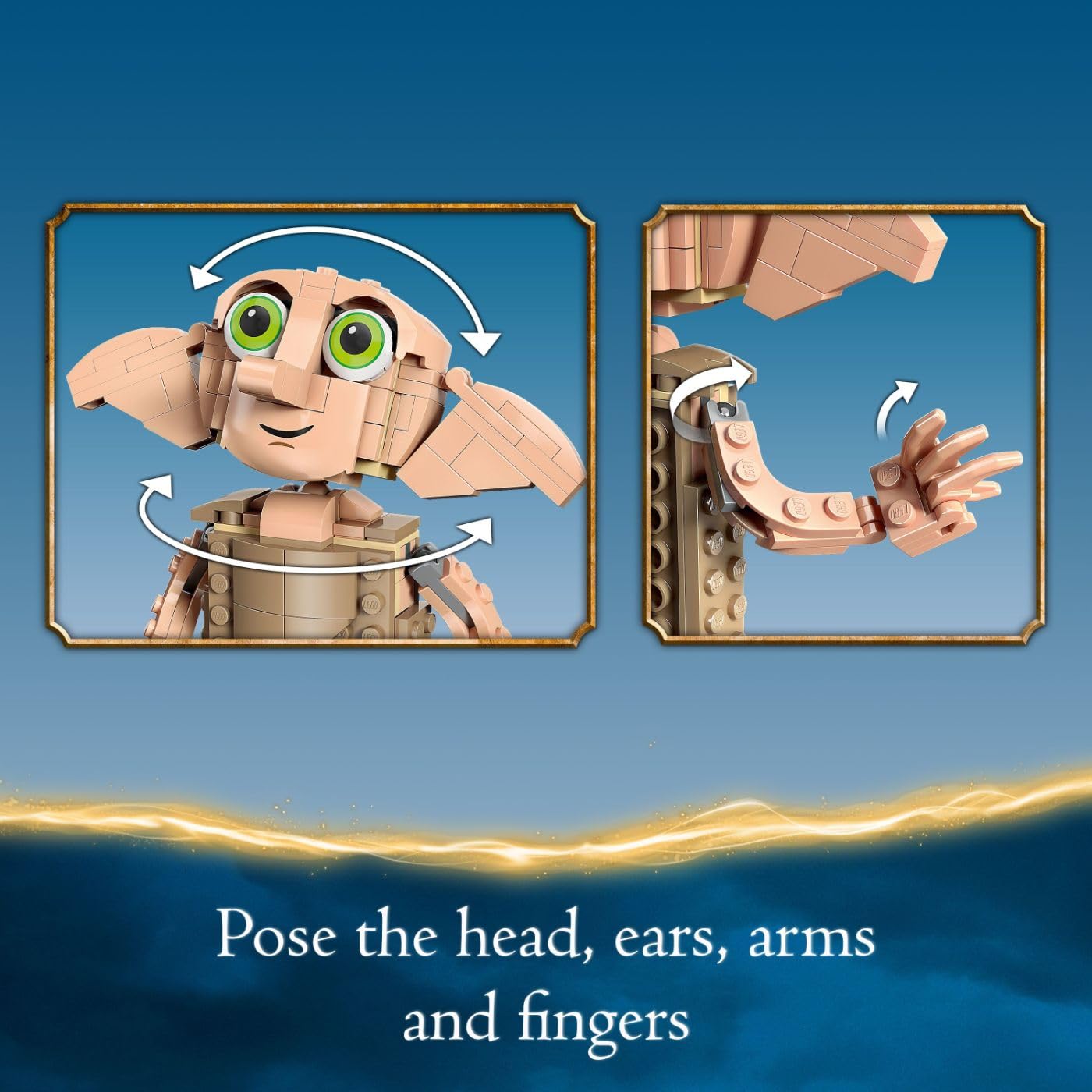 LEGO Harry Potter Dobby The House-Elf 76421 Building Set – Build & Display Beloved Character Toy for Kids 8+, Birthday Gift