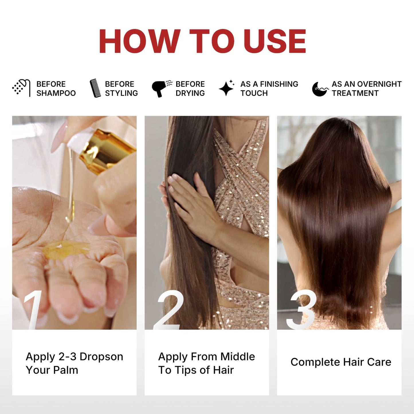 Karseell Moroccan Argan Oil for Hair Healing Cold Pressed Weightless Argan Oil Hair Serum for Dry Damaged Hair 50ml