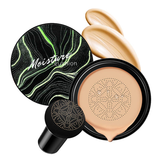 Mushroom Head Air Cushion CC Cream - Moisturizing BB Foundation & Concealer for Mature Skin, Even Tone, Long-Lasting, Natural Shade