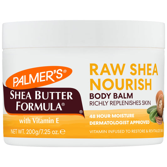 Palmer's Shea Butter Formula Raw African Shea Butter Balm, Nourishing Body Moisturizer for Rough, Dry Skin, 7.25 Ounces