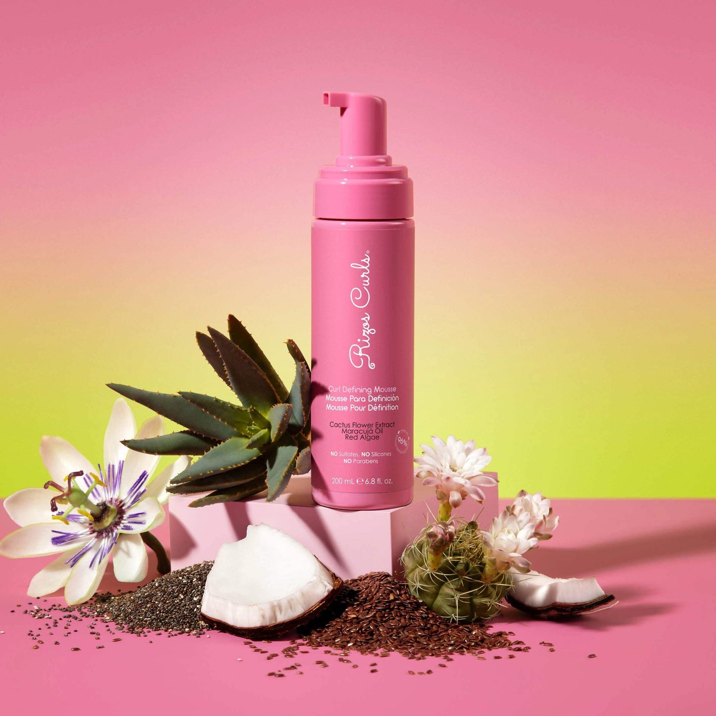 Rizos Curls Curl Defining Mousse – Lightweight Volumizing Foam for Wavy, Curly & Coily Hair (1A–4C) – Hydrating, Shiny & Frizz-Free, Sulfate-Free