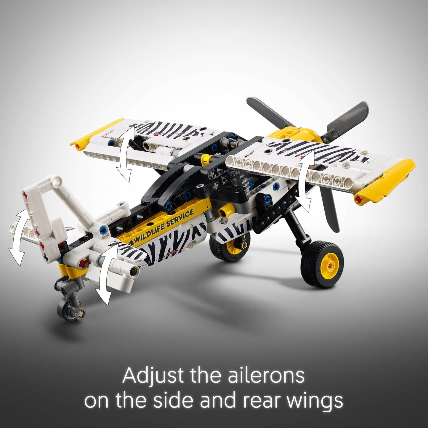 LEGO Technic Bush Plane 42198 Buildable Airplane Toy with Spinning Propeller & 4-Cylinder Engine, Model Plane Gift for Kids Ages 8+
