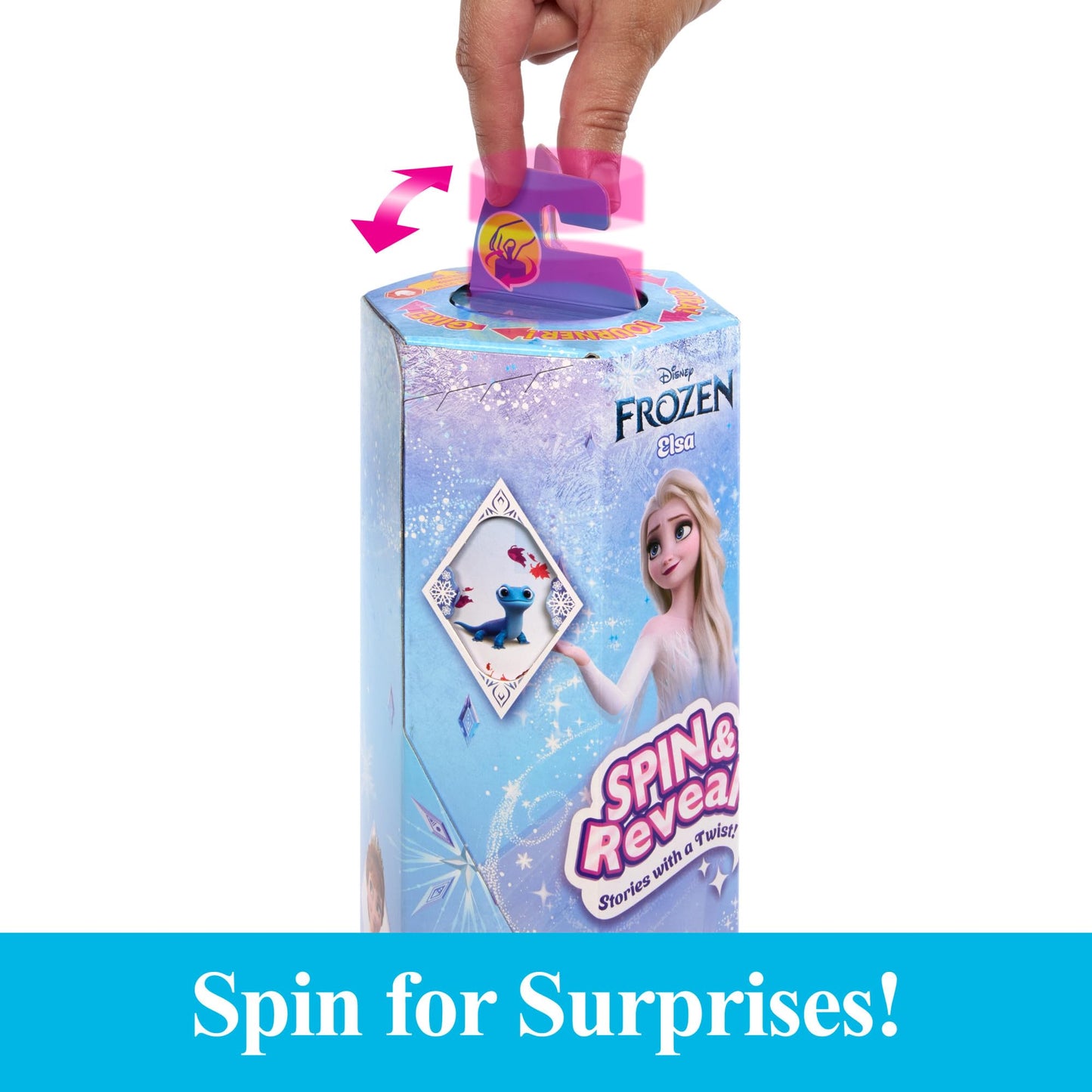 Mattel Disney Frozen Elsa Fashion Doll Set, Spin & Reveal with 11 Surprises Including 5 Accessories, 5 Stickers & Play Scene, Inspired by the Movie