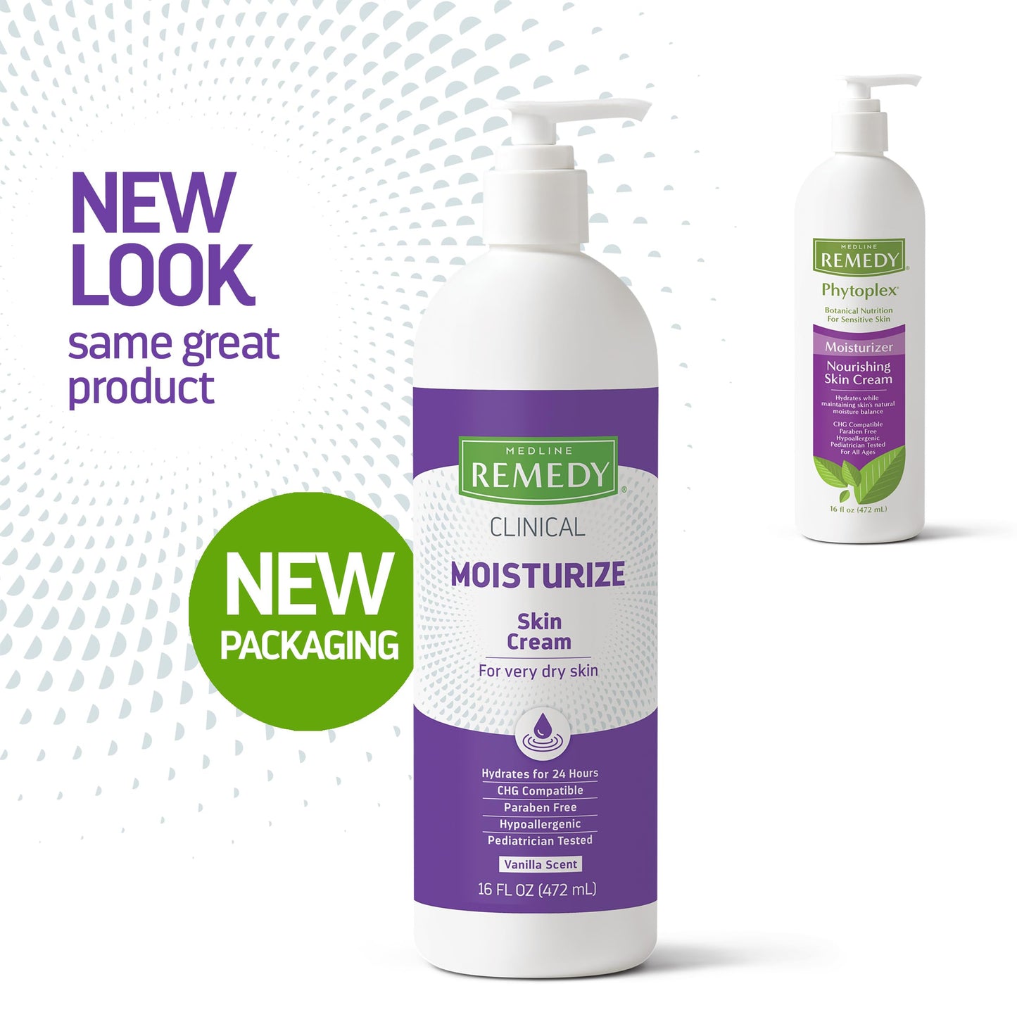 Medline Remedy Clinical Skin Cream, Vanilla Scent, 16 fl oz, 2-Pack – Hypoallergenic, Paraben & Sulfate Free Moisturizer for All Ages