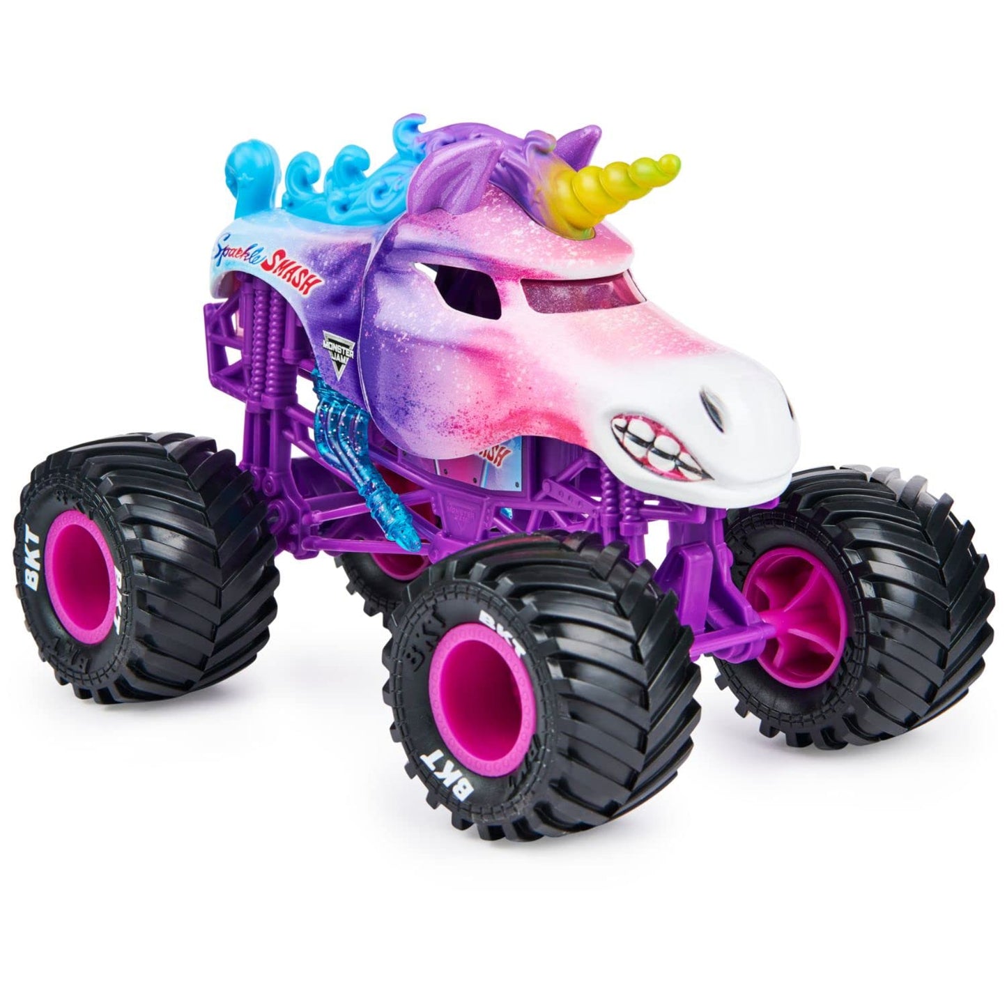 Monster Jam, Official Sparkle Smash Monster Truck, Collector Die-Cast Vehicle, 1:24 Scale