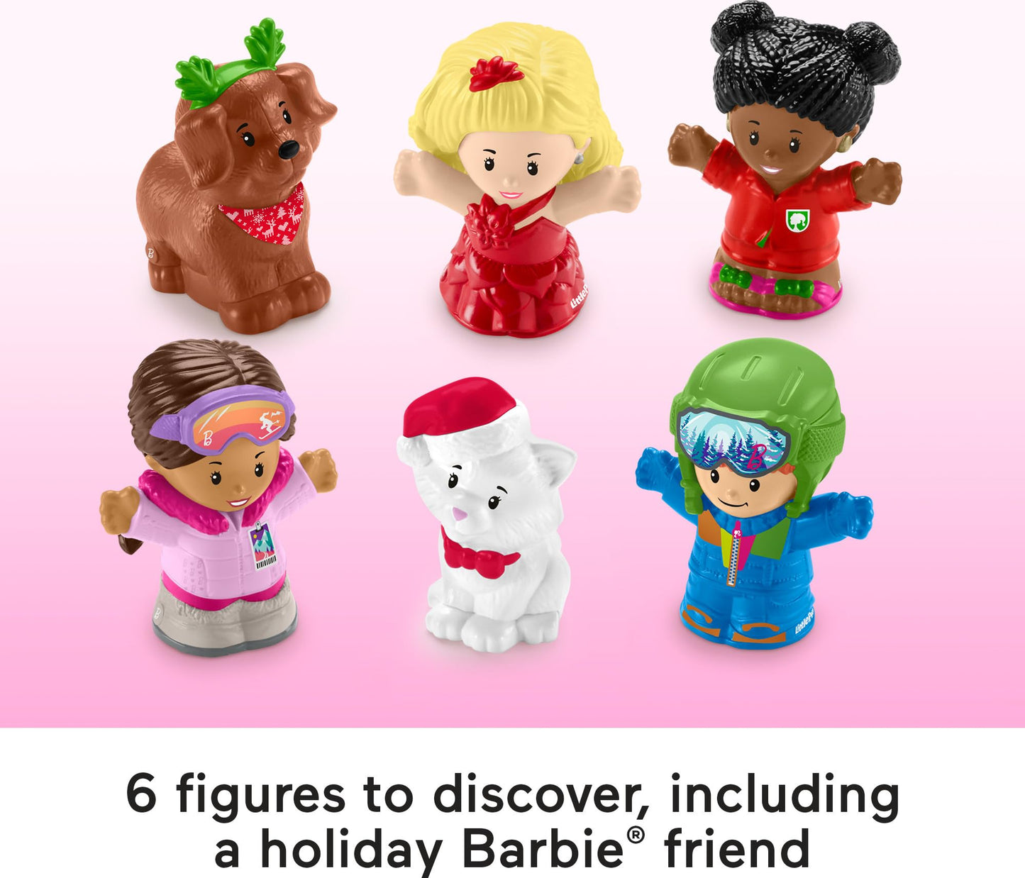 Fisher-Price Little People Barbie Toddler Advent Calendar Playset, 24 Christmas Figures & Pieces for Kids 18+ Months (Amazon Exclusive)