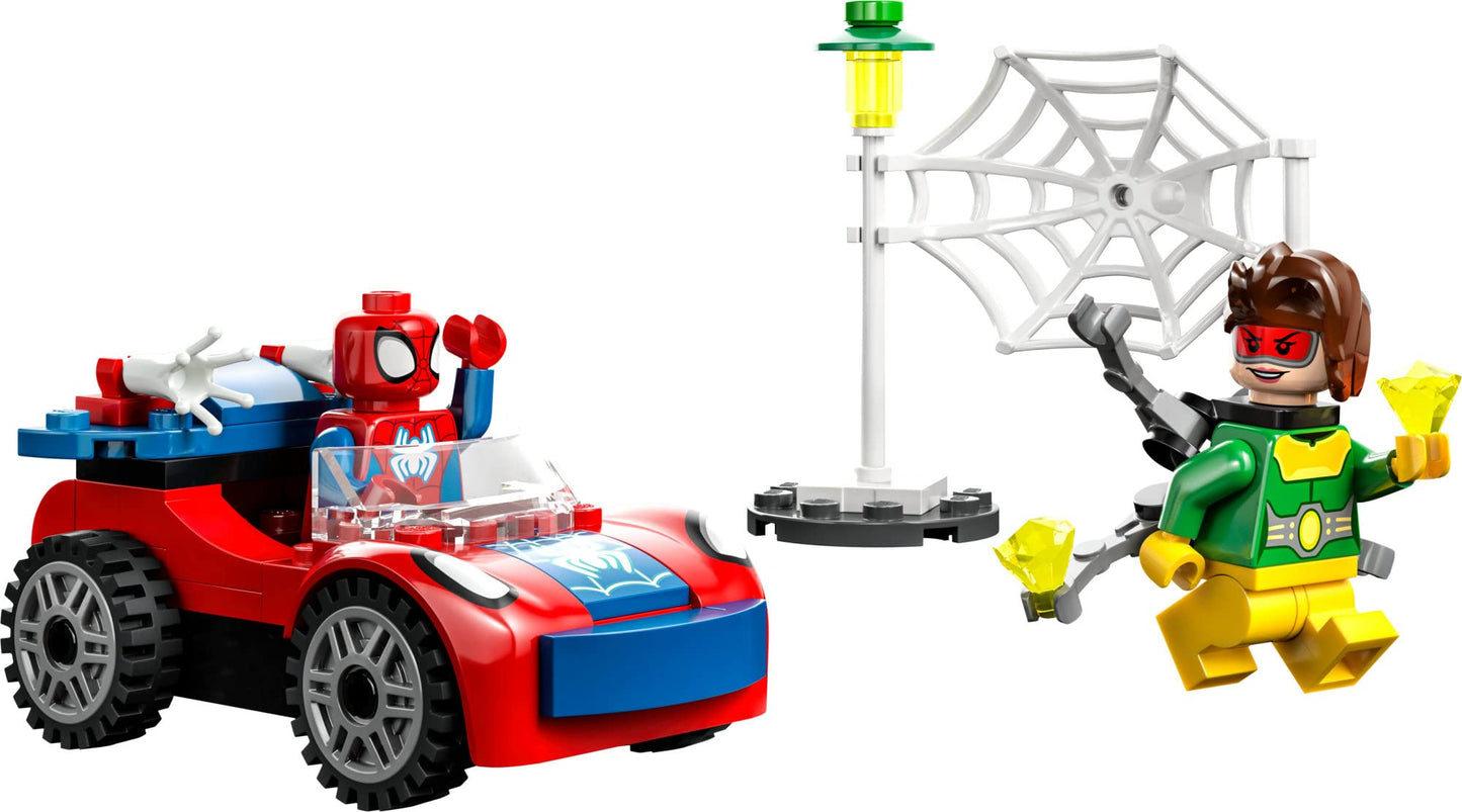 LEGO Marvel Spider-Man's Car and Doc Ock - Kids Pretend Play Set with Glow in The Dark Pieces for Boys & Girls, Ages 4+ - Gifts for Birthdays - 10789