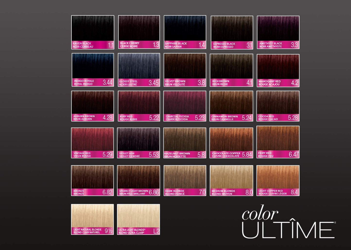 Schwarzkopf Color Ultime Hair Color 1.3 Black Cherry | Permanent Hair Dye for Vivid, Fade-Resistant Color & Shine Up to 10 Weeks, 1 Application