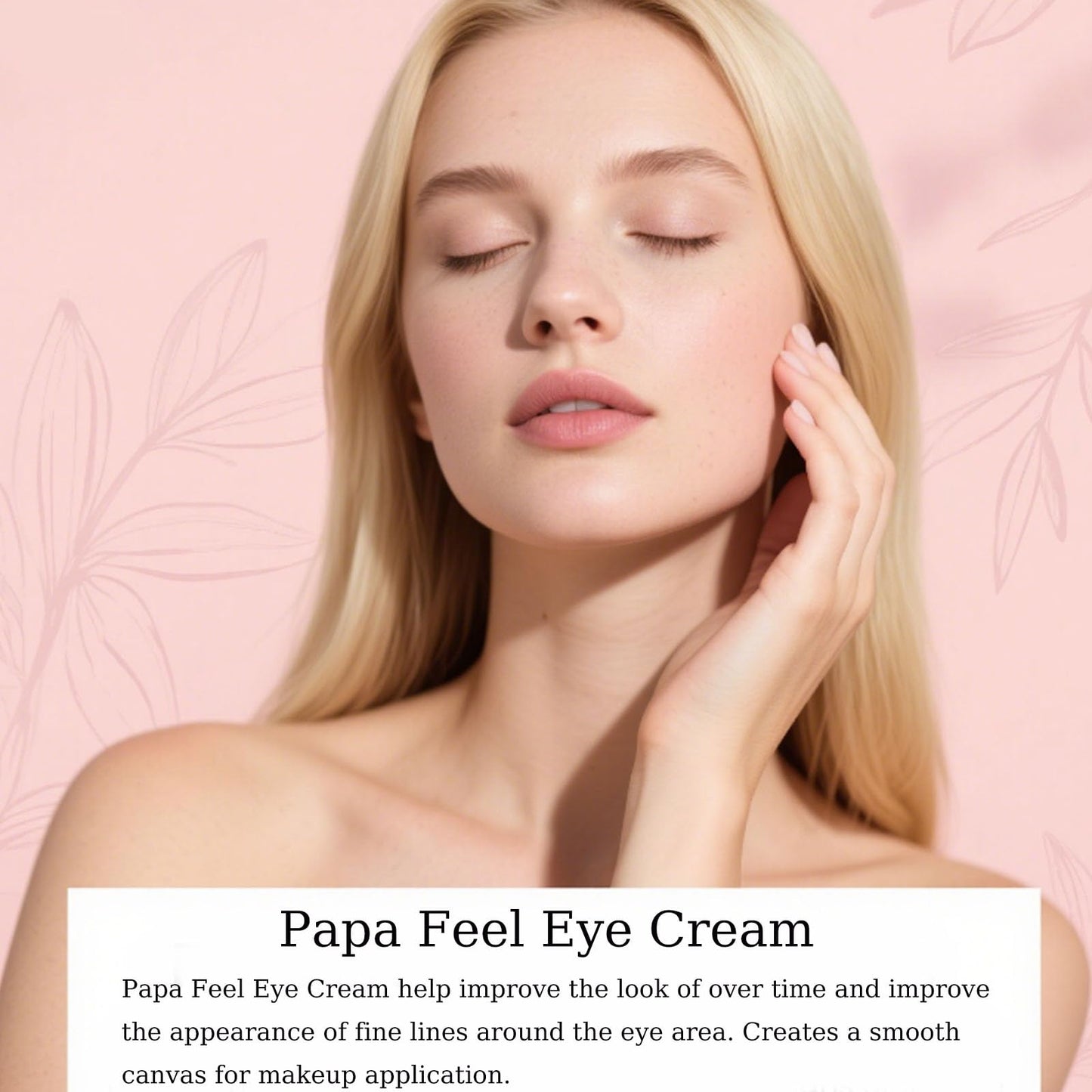 PAPA FEEL 5D Peptide Eye Cream for Dark Circles & Wrinkles, Lightweight Hydrating Moisturizer for Delicate Under Eye Skin