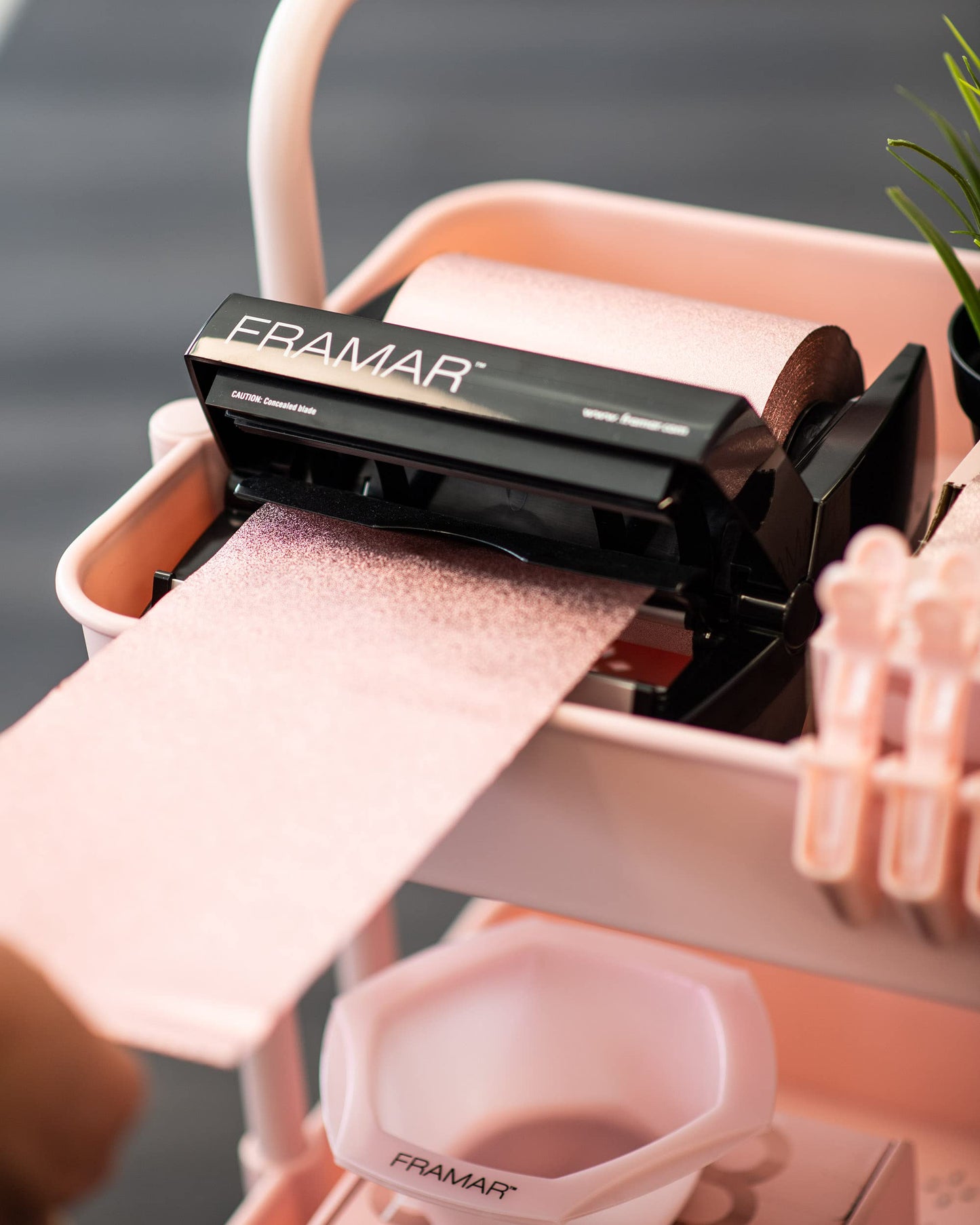 FRAMAR Rosé Hair Foil – Embossed Salon Foil Roll for Highlighting & Balayage, Non-Slip Grip, Easy Cut & Use, 320 ft, Perfect for Stylists